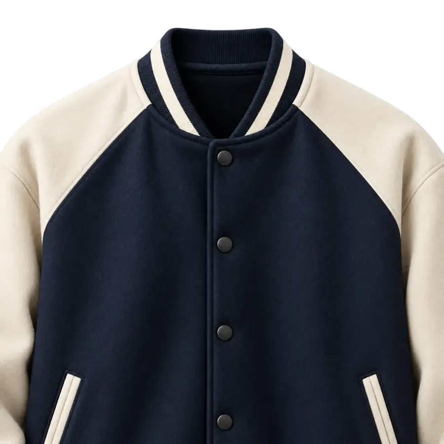 Ilustrasi close-up jaket custom